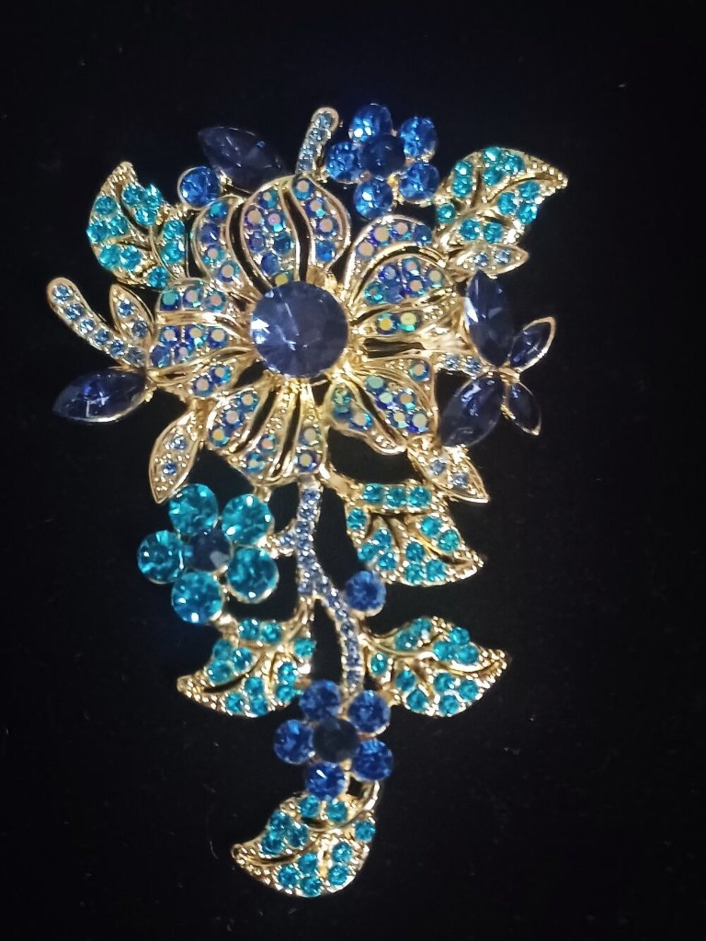 Teal & Blue Fashion Brooch